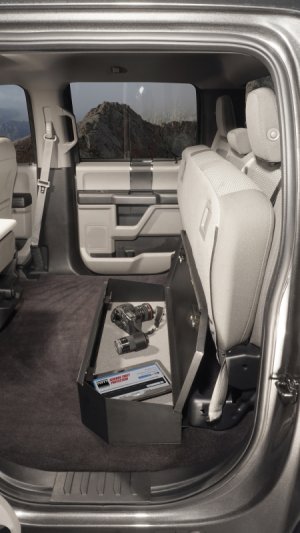 Ford F-150 Underseat Lockbox - Rear - Tuffy Products - 2/3 Length with Keyed Lock - `15-`24